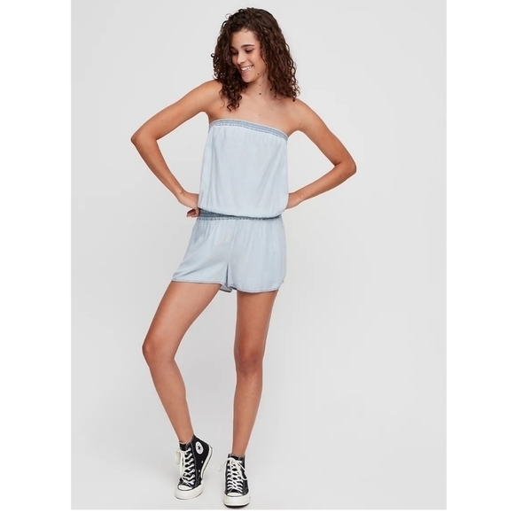 Aritzia Talula Sunday Best Cropsey White Blanc Romper NWT - Picture 5 of 11